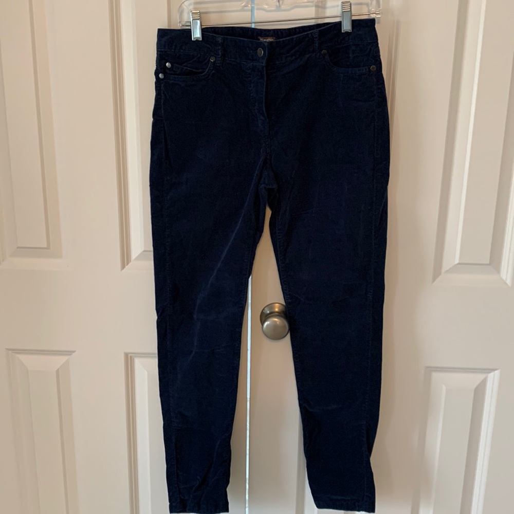 J. McLaughlin velvet Watson jeans in navy